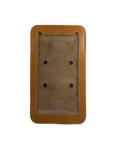 Vintage Leather Phone Pouch Tan Trip Machine - 0