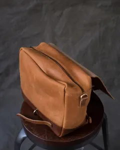 Leather Messenger Bag Vintage Tan Trip Machine - 5