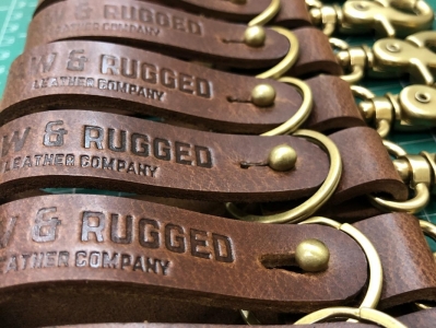 Porte-clés en cuir Raw and Rugged - 2