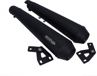 Mistral exhausts black for Royal Enfield Interceptor/Continental GT 650 EU approved - 0
