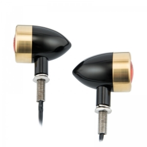 Motone Billet indicators black and brass CE approved - 5