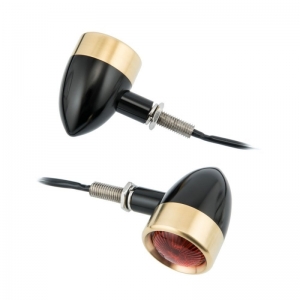 Motone Billet indicators black and brass CE approved - 0