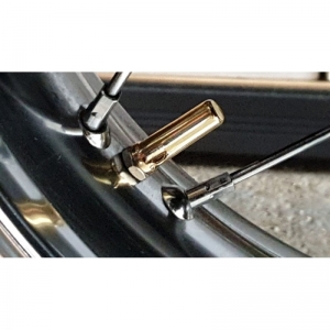 Ballista hot forged brass vintage Michelin style valve caps - 0