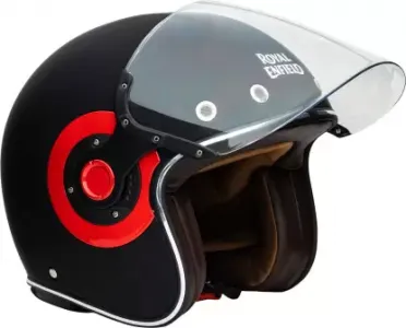 Royal Enfield Spirit Matt Black jet helmet with visor - 1