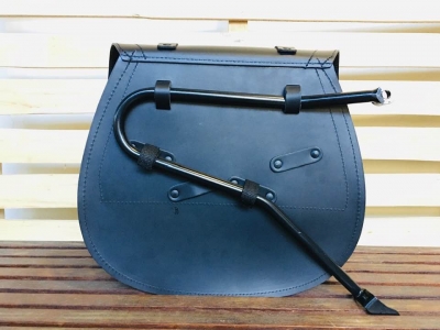 Bando leather pannier for Triumph and Royal Enfield - 5
