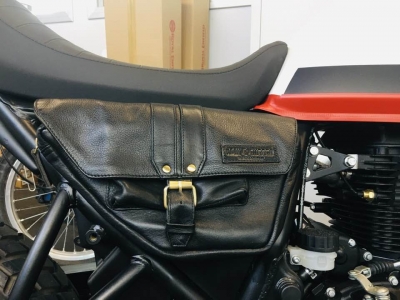 Leather Tank Strap & Bag (Raw & Rugged) for Royal Enfield